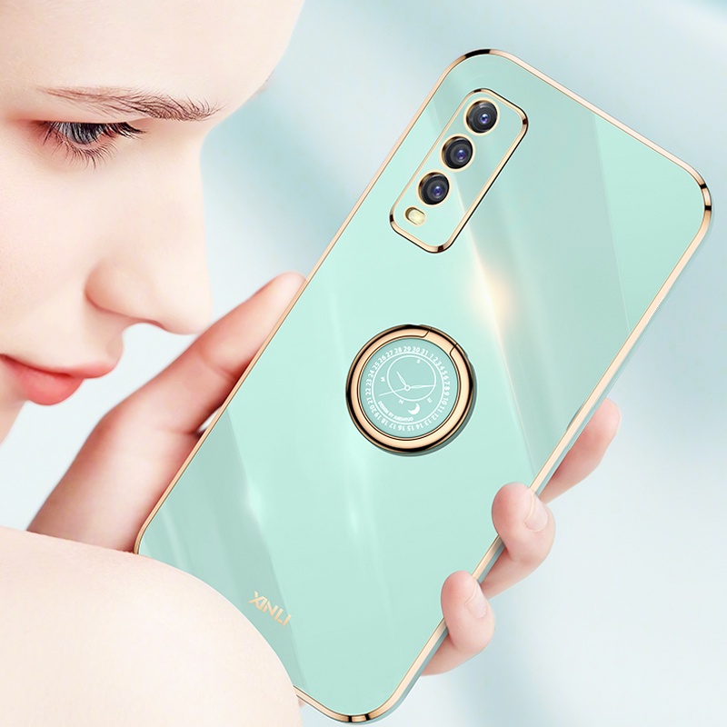 Ốp điện thoại Koosuk silicon mềm mạ viền vuông cho Vivo Y20 Y20i Y20S Y20A Y11S Y12S Y12A Y3S