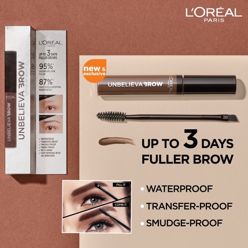 (hàng Mới Về) Gel Kẻ Lông Mày Lâu Trôi Thương Hiệu L 'oreal Paris Unbelievabrow | BigBuy360 - bigbuy360.vn