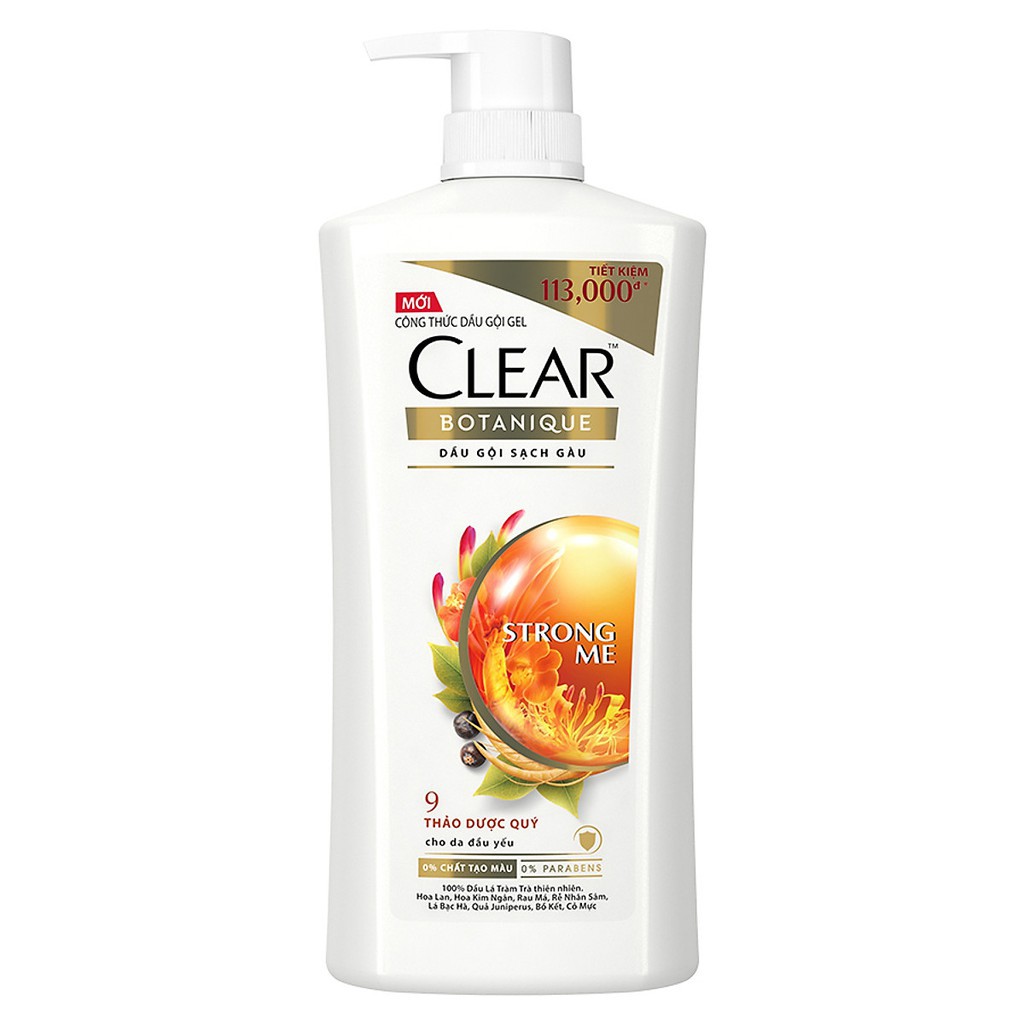 Dầu gội  Clear Botanique 9 Thảo Dược Quý 650ml | BigBuy360 - bigbuy360.vn