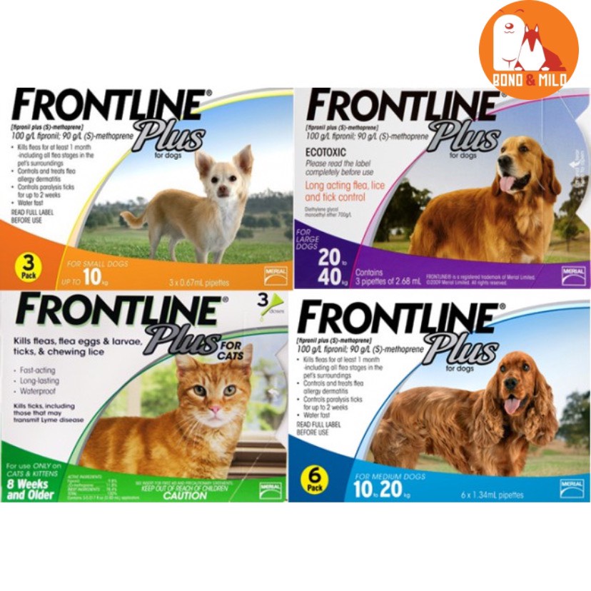 DUNG DỊCH NHỎ GÁY TRỊ VE RẬN CHO CHÓ MÈO FRONTLINE PLUS FRANCE - BONDMILO SHOP
