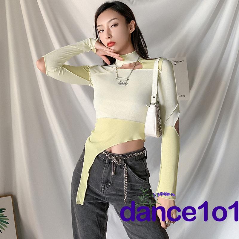 Áo Crop Top Tay Dài Quyến Rũ Cho Nữ