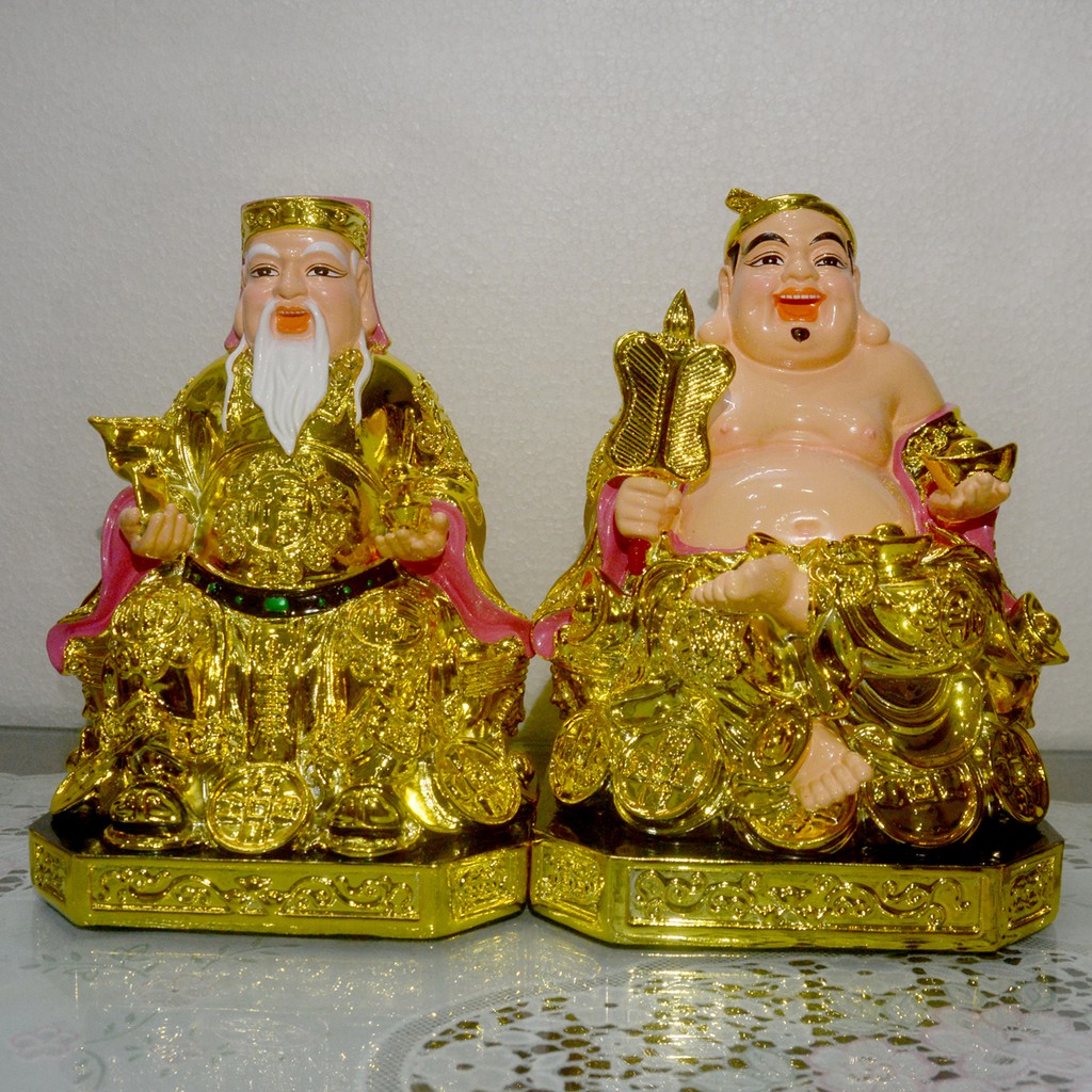 Bộ tượng Hai Ông Thần Tài Thổ Địa đế vuông-Nhiều mẫu