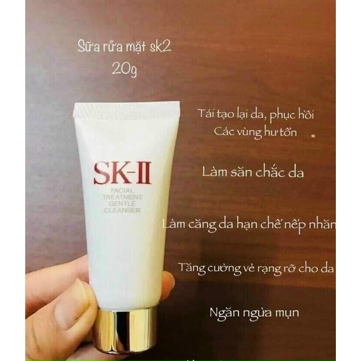 (CÓ BILL -Nội địa) SKII SỮA RỬA MẶT MINI SKII 20g Facial Treatment Gentle Cleanser HSD 2023 2024