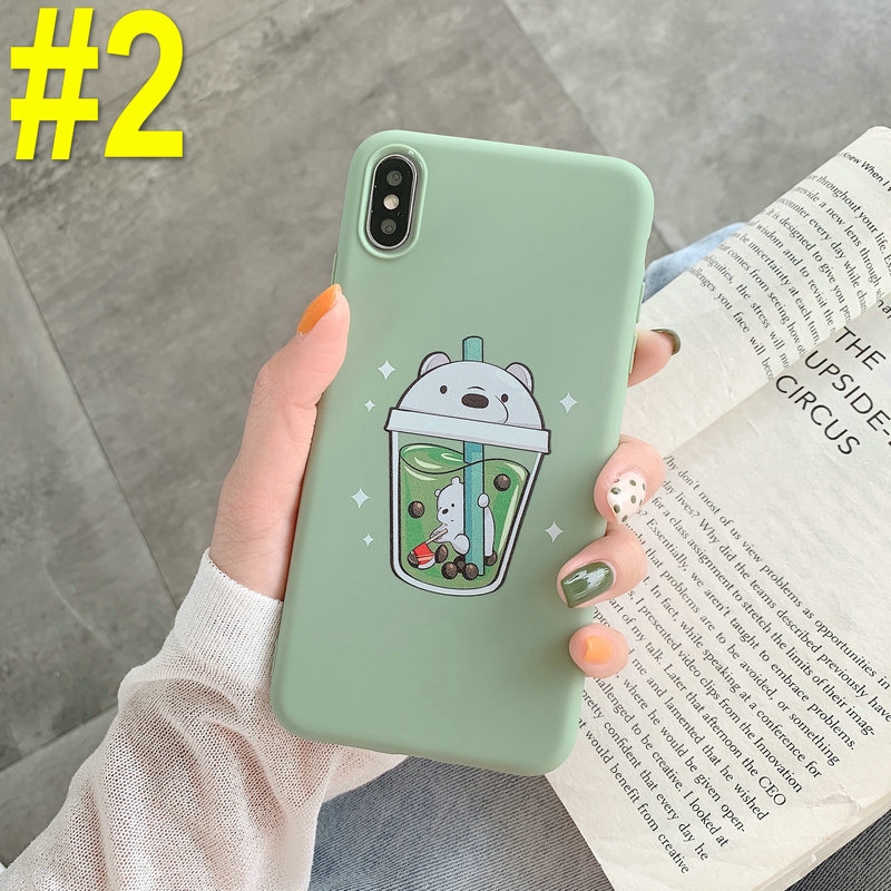 ST| COD&Ready Stock】Couple Milk Tea Bear Case For Samsung Galaxy J2 J3 J5 J7 Prime Pro A5 A7 2017 A20 A30 A30s A50 A50s Case | BigBuy360 - bigbuy360.vn