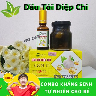 Combo dầu tỏi diệp chi gold và siro ho 11 vị thảo mộc tự nhiên homemade