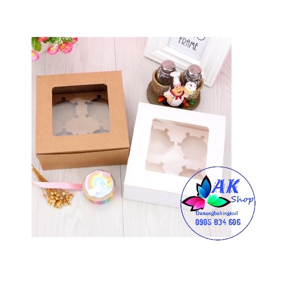 2111.021 SET 5 HỘP GIẤY CUPCAKE 4 BÁNH