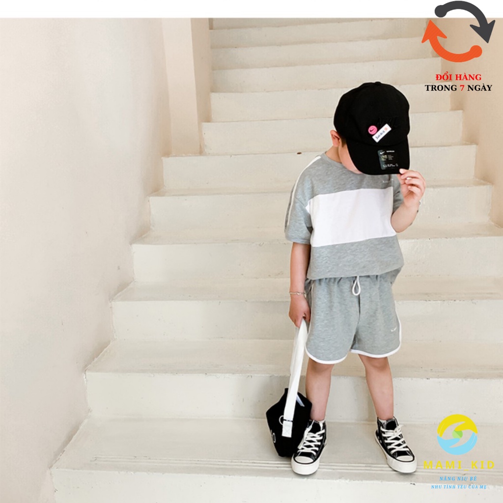 bộ cho bé trai mùa hè phong cách THỂ THAO, thun COTTON 100% cotton mềm, SIÊU CO GIÃN, mamikid