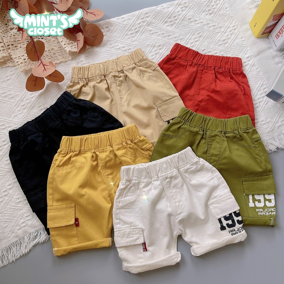 Quần kaki túi hộp hiphop cho bé trai sơ sinh 1 2 3 tuổi MINTSCLOSET Mint's Closet - QR8608