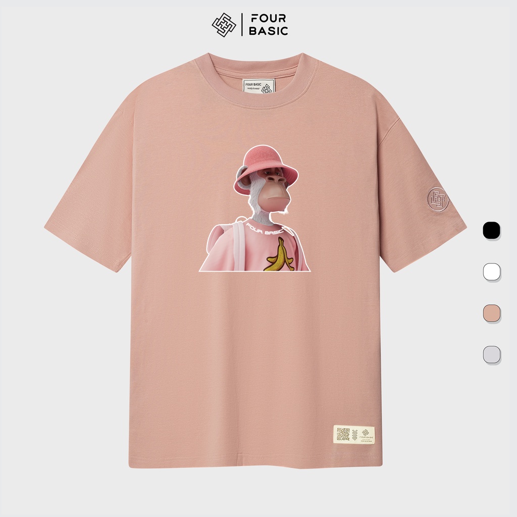Áo thun tay lỡ Pink Money Fullbox phông unisex nam nữ 100% Cotton oversize form rộng Four Basic T39