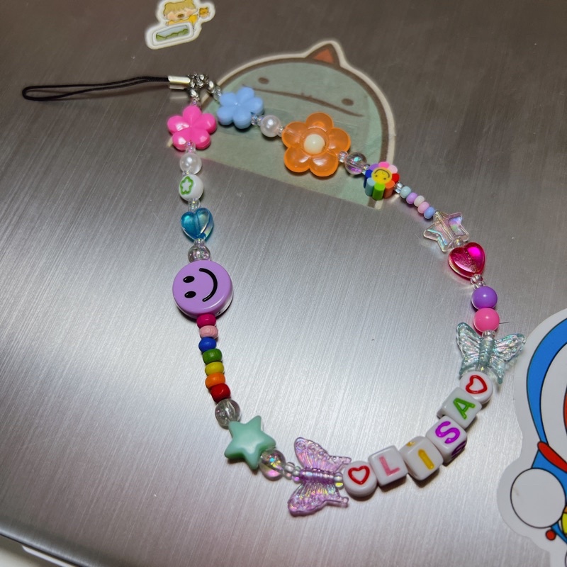 Dây treo điện thoại - móc khoá handmade hạt cườm charm cute theo yêu cầu