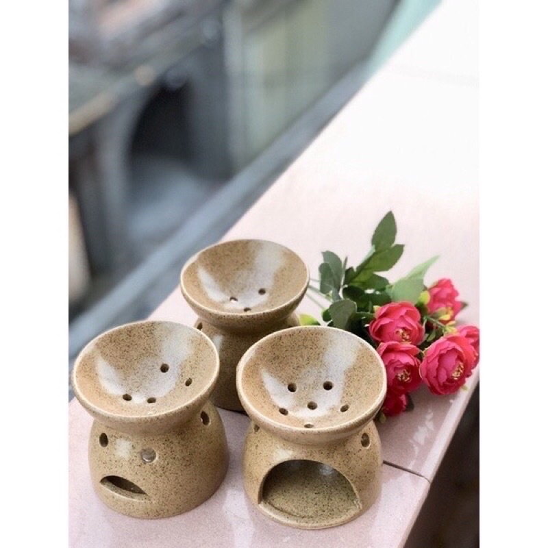 Bếp đốt bồ kết , tinh dầu thảo mộc xả chanh ( bếp cười cực đẹp xinh ) tặng nến cho khách dùng thử