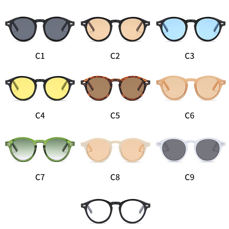 Kính Mát Gọng Tròn Nhỏ Phong Cách Vintage Thời Trang Chất Lượng Cao Cho Nữ