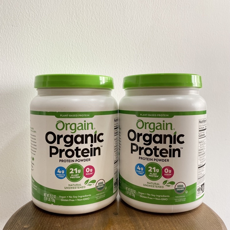 Bột đạm hữu cơ không ngọt không thêm đường Orgain Organic Protein powder Natural Unsweetened 720g 1.59lb order US đi air