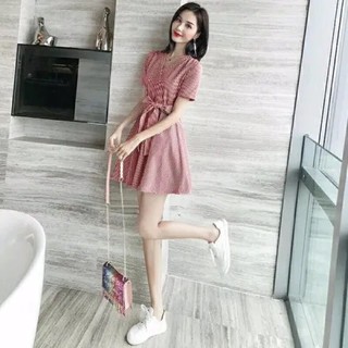 ĐẦM CỔ CHÉO THẮT NƠ