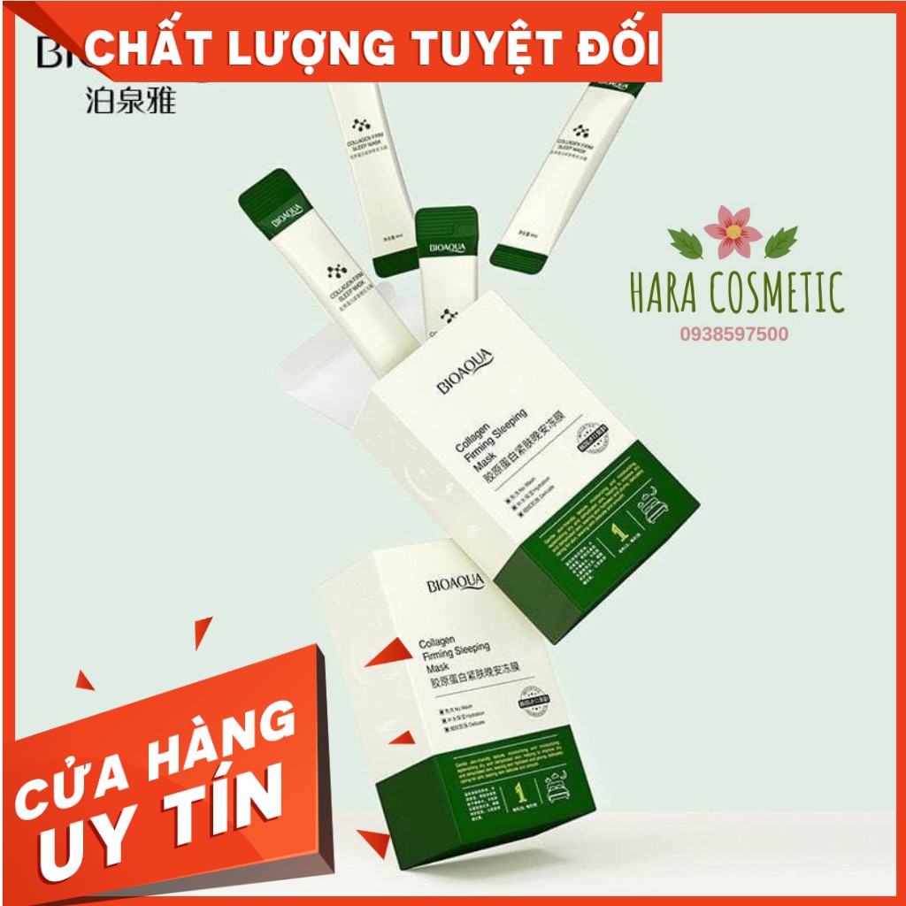 Mặt Nạ Ngủ Thạch BioAqua Nâng Cơ, Căng Bóng, Bổ Sung Collagen Cấp Nước Dưỡng Ẩm 4ml *20 Gói