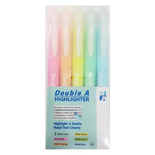 Vỉ 5 bút nhớ dòng Double A màu dịu