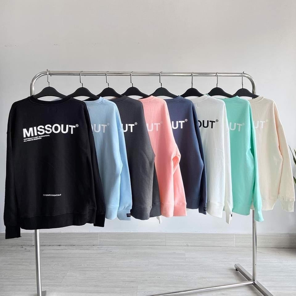 (Full tem tag logo) ÁO SWEATER Missout Basic unisex nam nữ