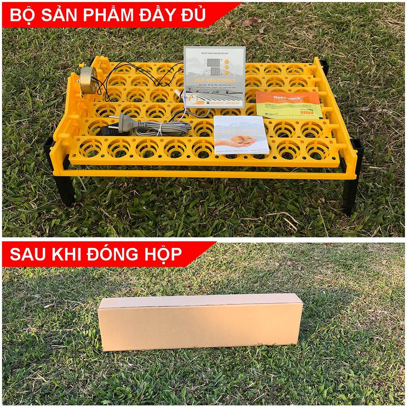 Máy ấp trứng mini Ánh Dương P100 - Phiên Bản Tự Lắp Ráp - 1 Khay Nhựa 54 Quả