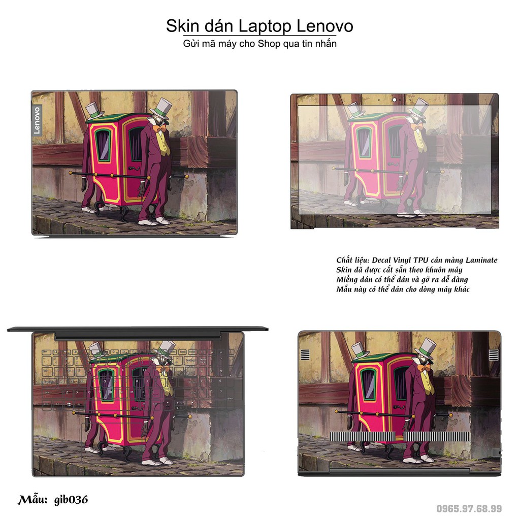 Skin dán Laptop Lenovo in hình Ghibli movies (inbox mã máy cho Shop)