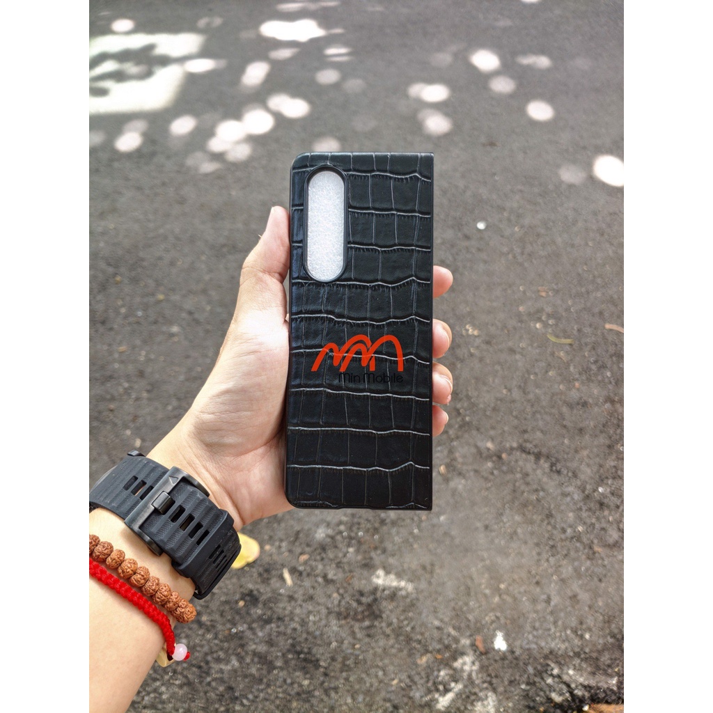 Ốp Lưng Da Samsung Galaxy Z Fold 3 hiệu Min