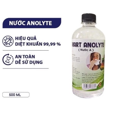 Dung dịch sát khuẩn Smart Anolyte (Nước A) khử khuẩn tay, bề mặt an toàn từ thiên nhiên không kích ứng 500ml