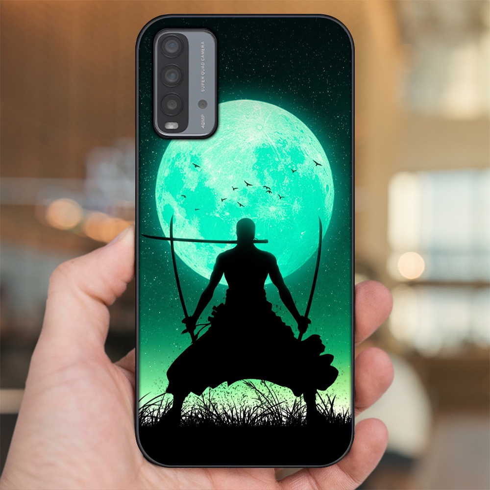 Ốp lưng Xiaomi Redmi 9T viền đen in hình Zoro One Piece