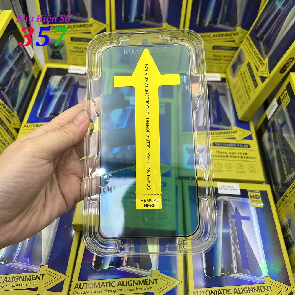 Cường lực Khung Tự Dán Autofit cho iPhone 14/13/12/11/x  full màn HD siêu dễ dán