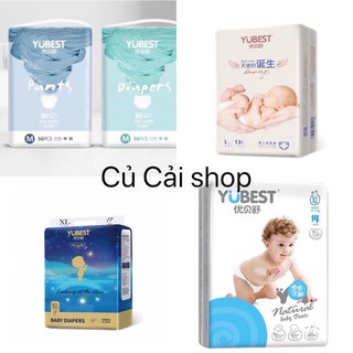 Bỉm yubest natura/ yubest angle/ gold/ night dán/ quần nội địa s132/m108/l96/xl84/xxl72/s90