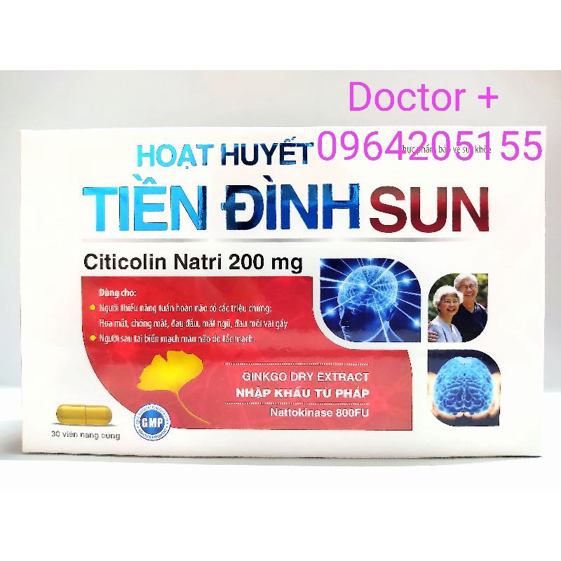 Hoạt huyết tiền đình SUN - hỗ trợ tăng cường tuần hoàn não, giảm triệu chứng hoa mắt đau đầu chóng mặt hoa mắt
