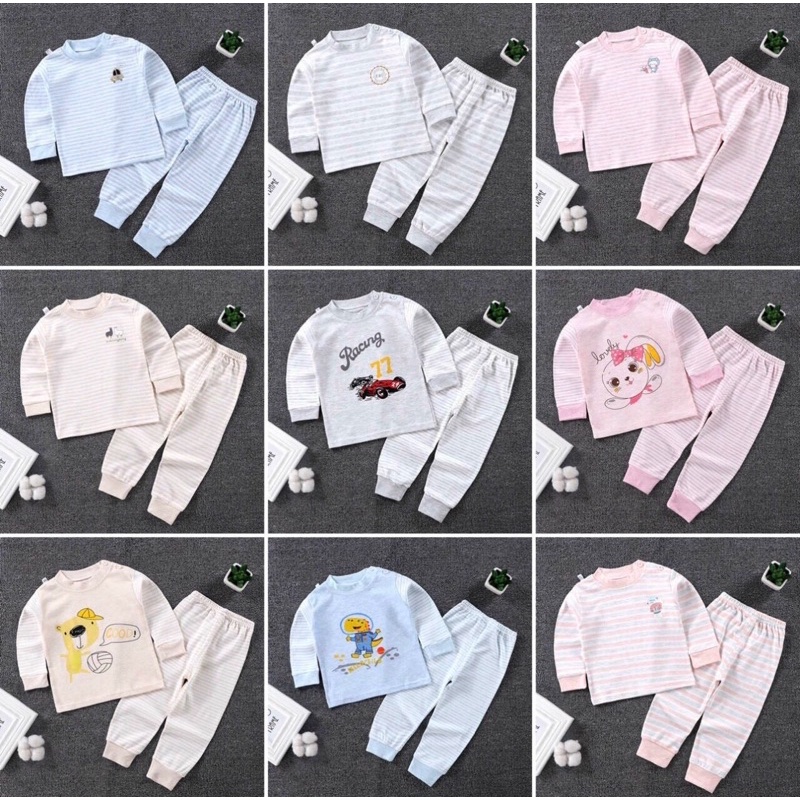 Bộ nỉ cotton thái đẹp cho bé🍓Bộ cotton dài tay cho bé