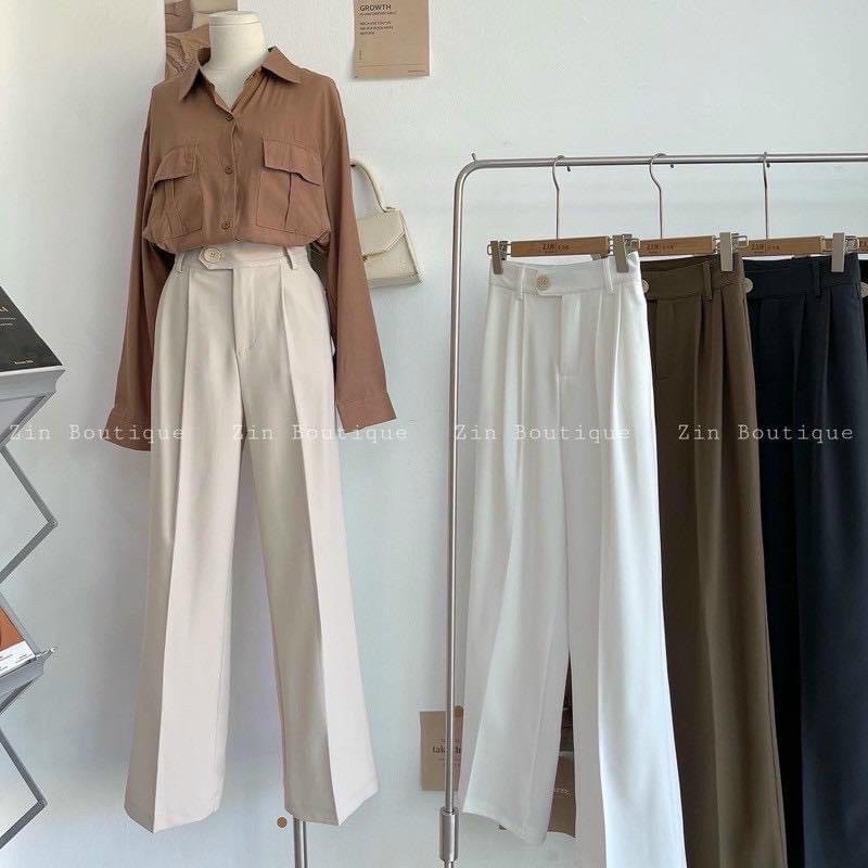 QUẦN XUÔNG CẠP CÚC TO LỆCH KHÔNG NHĂN PHONG CÁCH HÀN QUỐC MS21835