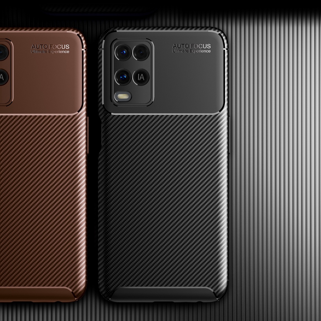Ốp lưng OPPO A54 Vỏ bảo vệ mặt sau mỏng bằng sợi Carbon mềm chống sốc OPPO A54 A 54 OPPOA54 Vỏ điện 