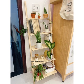 Kệ gỗ để đồ 5 ngăn hình thang