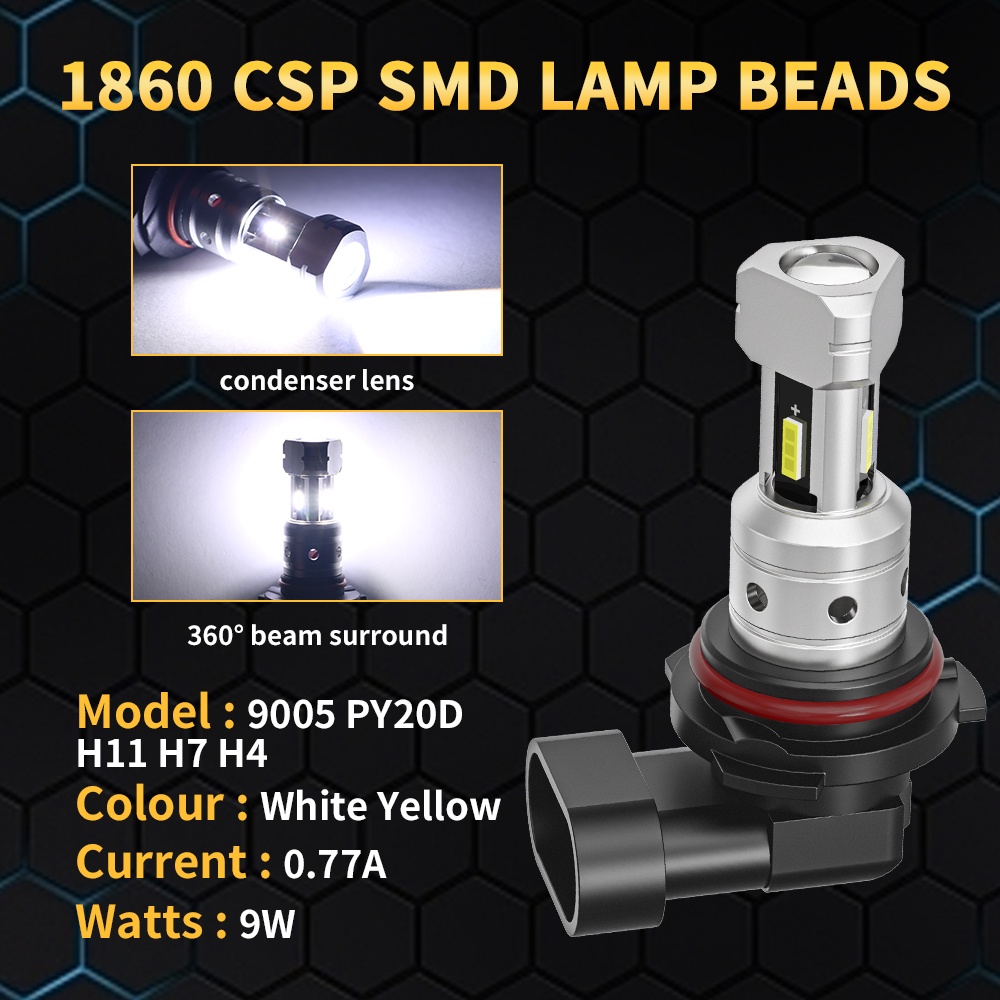 2 Bóng Đèn LED Sương Mù Siêu Sáng H7 H11 9005 9006 3570 4smd Cao Cấp Cho Ô Tô