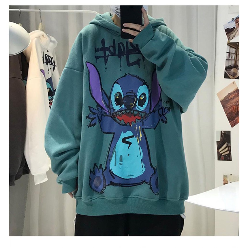 HOODIE HOẠT HÌNH ❤️áo khoác nỉ form rộng có nón chui đầu tay phồng Hàn Quốc nam nữ VIVU123STORE   HOD009