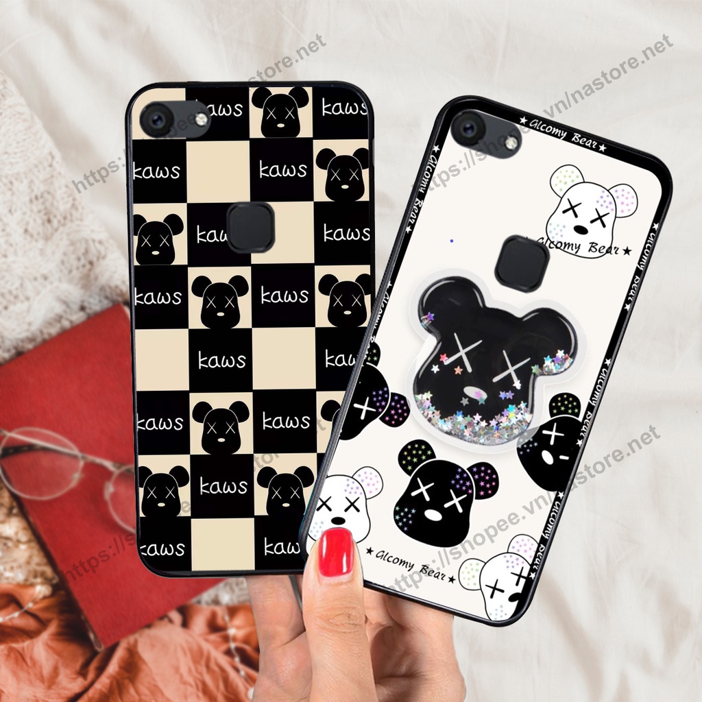 Ốp lưng Vivo V7 / V7 Plus / V7+ trái tim họa tiết caro, mikey họa tiết beabrick kaws cute