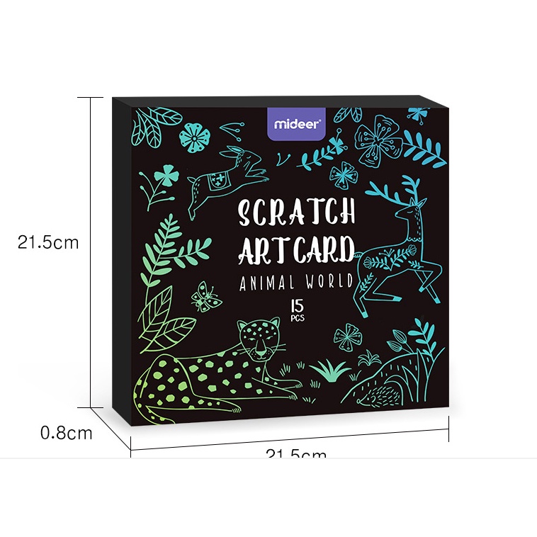 Tranh cạo nghệ thuật cho bé Scratch art card, chính hãng Mideer