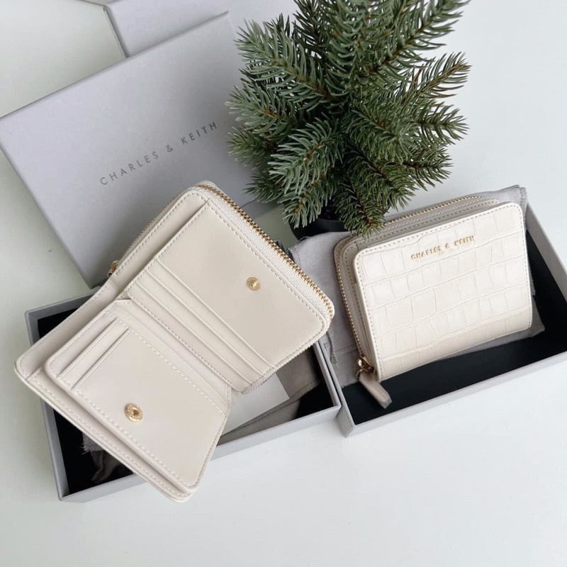 Ví CNKe!th Croc-Effect Small Zip-Around