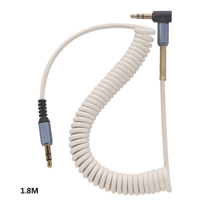 Dây Cáp Lò Xo 3.5mm DIY Dài 1.8m Chuyên Dụng Cho Loa Điện Thoại / Xe Hơi