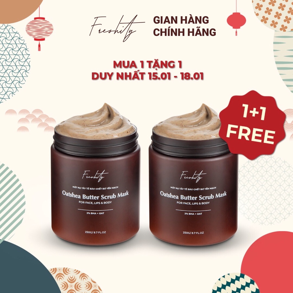 Mặt Nạ Tẩy Tế Bào Chết Bơ Yến Mạch Freshity Oatshea Butter Scrub Mask 250gram