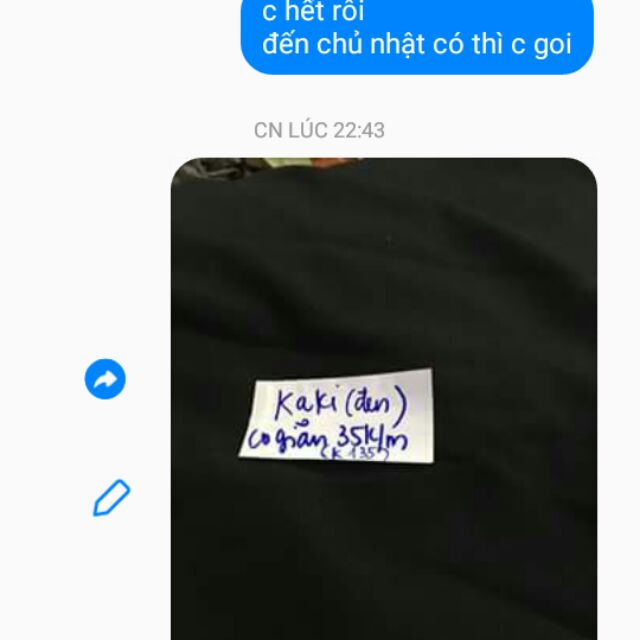 Vải kaki đen 140k