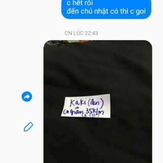 Vải kaki đen 140k