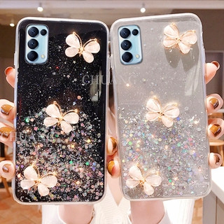 Ốp điện thoại silicon mềm hình bướm kim tuyến cho OPPO Reno6 6 Pro Reno6 Z Reno5 F Reno5 Pro 5G OPPO Reno 5 Pro 2021