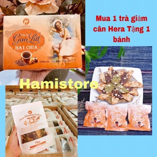 Trà Giảm Cân Gạo Lứt Hạt Chia  Hera TẶNG BÁNH  [ LỢI SỮA ĐẸP DA DETOX CƠ THỂ ]