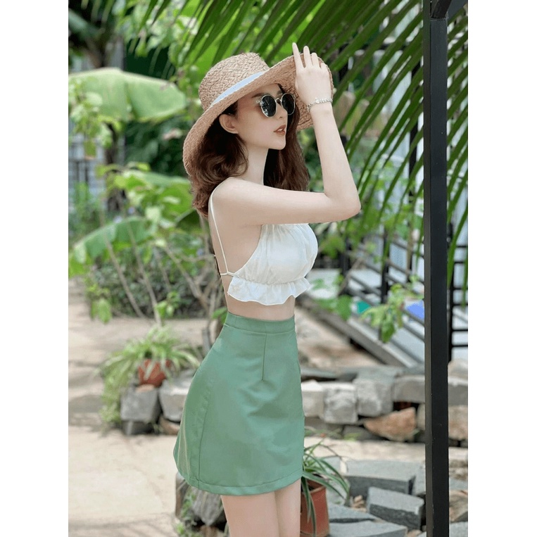 Sét Bộ Đi Chơi 2 Món Áo Hai Dây Kèm Chân Váy Chất Cotton Lạnh Mặc Đẹp Tôn Dáng [NEW UNISEX]