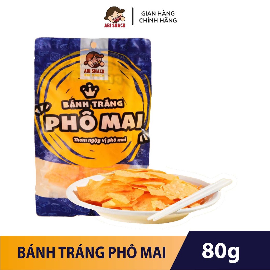 Bánh Tráng Phô Mai - Trọng Lượng 80 Gam - Thương Hiệu Abi Snack