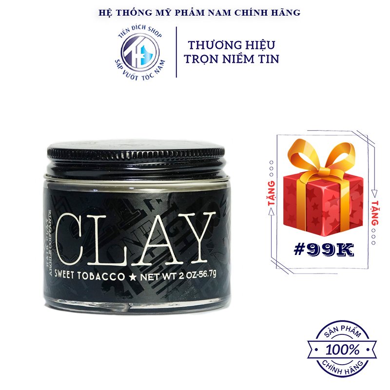 Sáp vuốt tóc nam 18.21 Man Made Clay 57gr cao cấp USA | Tiến Đích Shop - Sapvuottocnam