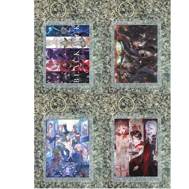2 móc khoá anime ldentity V in 2 mặt ảnh khác nhau