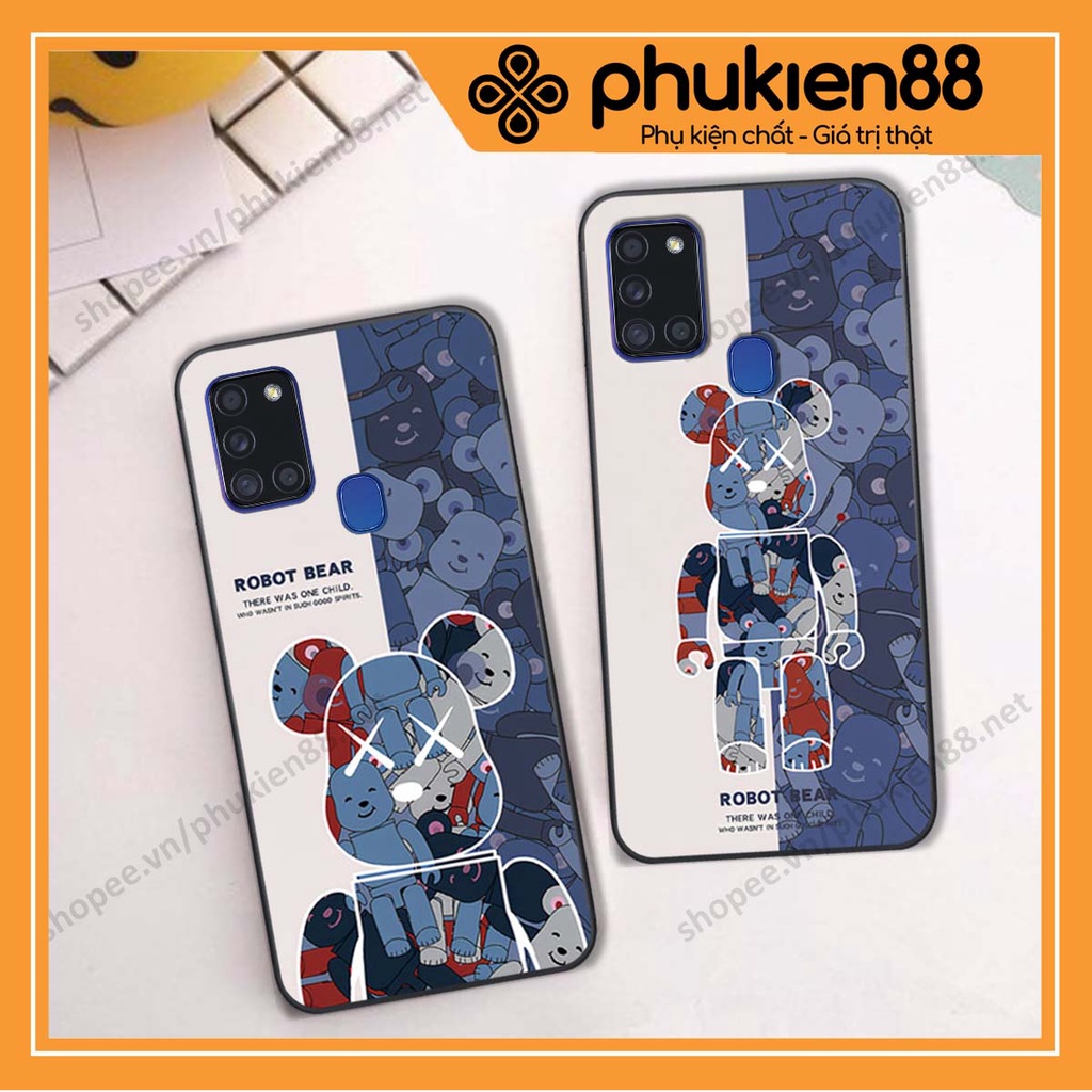 Ốp lưng Samsung A21s hình Robot Bear, Kawsnc bảo vệ điện thoại
