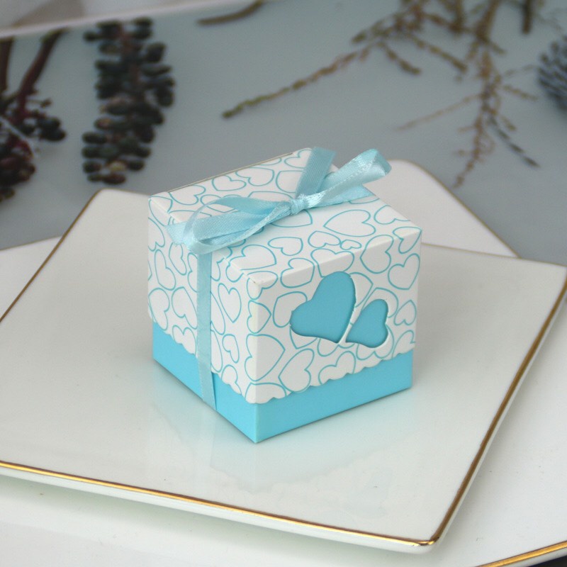 Phụ kiện bánh sinh nhật bánh kem - 10 Hộp quà sinh nhật trang trí bánh ( 5,2cm x 5,4cm )